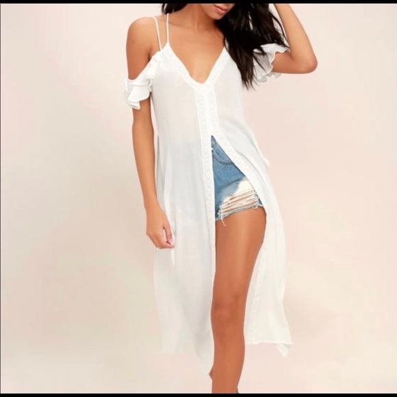 Lulus Other - New Lulus white sandy cat crocheted cover up